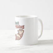 Retro Otter Just Vibing White Mug コーヒーマグカップ (正面右)