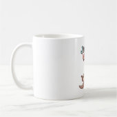 Retro Otter Just Vibing White Mug コーヒーマグカップ (左)
