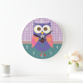 Retro Owl ラージ壁時計 (ホーム)