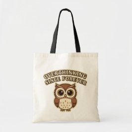 Retro Owl Deep Thoughts Canvas Tote Bag トートバッグ