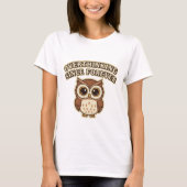 Retro Owl Deep Thoughts Women’s T-Shirt Tシャツ (正面)