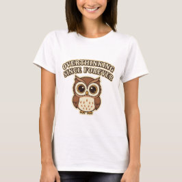 Retro Owl Deep Thoughts Women’s T-Shirt Tシャツ