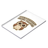 Retro Owl Overthinking Lined Notebook ノートブック (左側)
