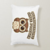 Retro Owl Overthinking Rectangular Pillow アクセントクッション (裏面(縦))