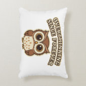 Retro Owl Overthinking Rectangular Pillow アクセントクッション (正面(垂直))