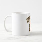 Retro Owl Overthinking White Mug コーヒーマグカップ (左)