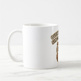 Retro Owl Overthinking White Mug コーヒーマグカップ