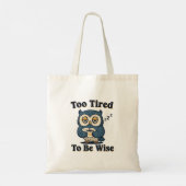 Retro Owl Sleep Deprived Canvas Tote Bag トートバッグ (裏面)