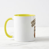 Retro Owl Thinking Mode Color Inside Mug マグカップ (左)