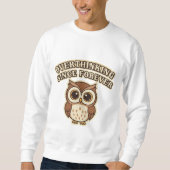 Retro Owl Thoughtful Mind Men’s Sweatshirt スウェットシャツ (正面)