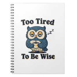 Retro Owl Tired Thoughts Lined Notebook ノートブック