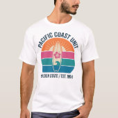 Retro Pacific Coast Surfboard Tシャツ (正面)