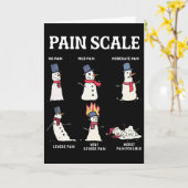 Retro Pain Scale Snowman Trauma Nurse Christmas Nu カード (黄色い花)