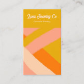 Retro Painted Abstract Crossed Lines Gold Blank 名刺 (正面)