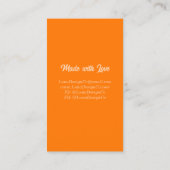 Retro Painted Abstract Crossed Lines Orange Blank 名刺 (裏面)