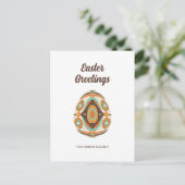 Retro Painted Easter Egg  シーズンポストカード (スタンド正面)