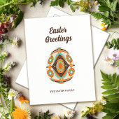 Retro Painted Easter Egg シーズンポストカード