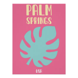 Retro Palm Springs Aesthetic Travel Art Print ポスター