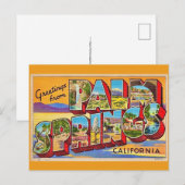 Retro Palm Springs Greeting Postcard ポストカード (正面/裏面)