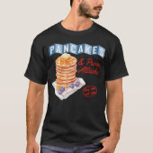 Retro Pancakes And Panic Attacks Funny Breakfast W Tシャツ (正面)