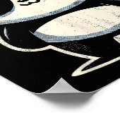 Retro Panda In Sungles Bbq Pool Party Funny Panda  ポスター (角)