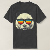 Retro Panda With Sunglasses  Tシャツ (デザイン正面)