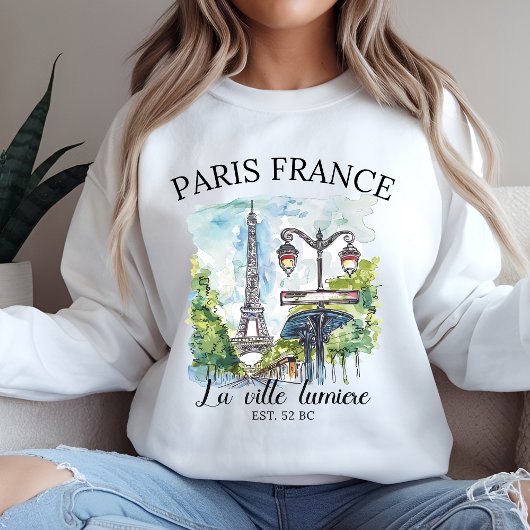 Retro Paris Eiffel Tower Art Print スウェットシャツ