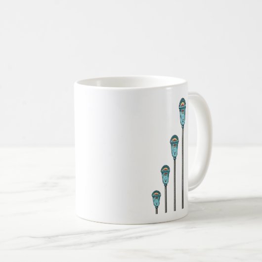 Retro parking meter コーヒーマグカップ (正面右)