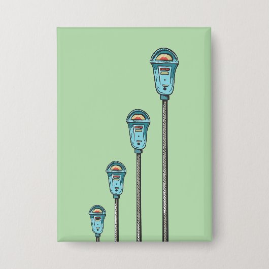 Retro parking meter 缶バッジ (正面)