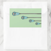 Retro parking meter 長方形シール (バッグ)