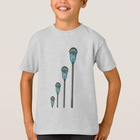 Retro parking meter tシャツ (正面)