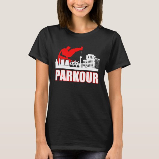 Retro Parkour Sport Climbing Bouldering Parkour Tシャツ (正面)