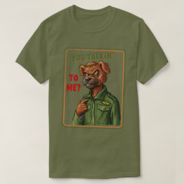 Retro Parody Dog – You Talkin’ to Me? Tシャツ