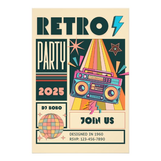 RETRO PARTY フォトプリント            (正面)