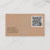 Retro Party Deejay DJ Vinyl Record QR Code 名刺 (裏面)