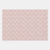 Retro pastel boho wrapping paper with sea shells ラッピングペーパーシート (正面2)
