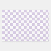 Retro Pastel Checkered Pattern ラッピングペーパーシート (正面2)
