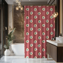 Retro Pastel Curtain Groovy Christmas Gift Idea シャワーカーテン