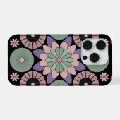 Retro Pastel Floral Mandala Symmetry iPhoneケース (裏面横)