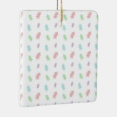 Retro Pastel Pine Tree Pattern Christmas Ornament セラミックオーナメント (右)