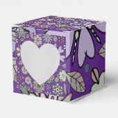 Retro Pastel Pink Purple Floral Seamless Pattern フェイバーボックス (正面サイド)