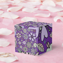 Retro Pastel Pink Purple Floral Seamless Pattern フェイバーボックス