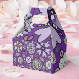 Retro Pastel Pink Purple Floral Seamless Pattern フェイバーボックス