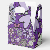 Retro Pastel Pink Purple Floral Seamless Pattern フェイバーボックス (オープン)