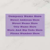 Retro Pastel Pink Purple Floral Seamless Pattern 名刺 (裏面)