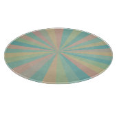 Retro Pastel Starburst Round Cutting Board カッティングボード (角)