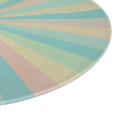 Retro Pastel Starburst Round Cutting Board カッティングボード (角)