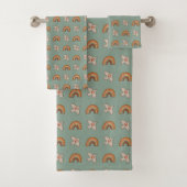 Retro Pastel Towel 70s Groovy Earthy Bath Vibes バスタオルセット (インサイチュ)