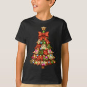Retro Patchwork Bow Christmas,rustic Country Chris Tシャツ (正面)