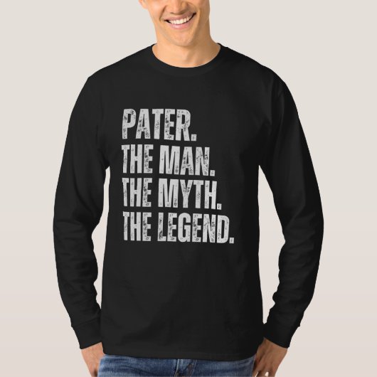Retro Pater the Man the Myth the Legend Pops Prese Tシャツ (正面)
